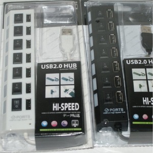 Ports 7 Port <b>Usb</b> 2.0 Hub With Individual <b>Switches</b> High Speed Data Transfer For Computer Desktop Laptop Use - Product Image 4