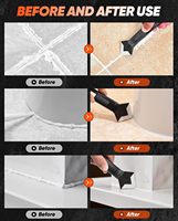 Outils de calfeutrage en silicone - Outil de finition 3-en-1 pour mastic, racloir pour enlever le coulis, racloir angulaire pour colle à verre