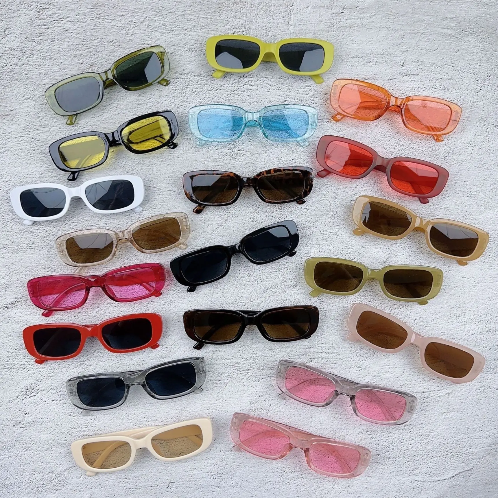 Wholesale New Candy-colored Sunglasses Small Frame Sunglasses Fashion Vintage Trend Men Women