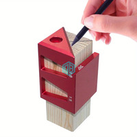 Règle à queue d'aronde carrée en alliage d'aluminium à 45/90 degrés Règle multifonctionnelle pour marquage Outils de menuiserie
