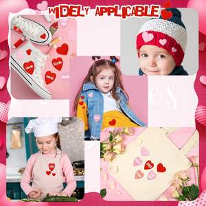 ผ้าปักลายตัวอักษรโลโก้ออกแบบได้ตามต้องการแผ่นปักลายหัวใจสำหรับเสื้อผ้าแผ่นผ้าปักลายกำมะหยี่ - Product Image 6