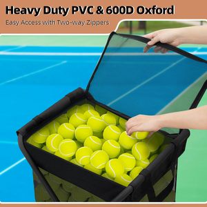 स्टोरेज मैनाएक फोल्डेबल ब्लैक पिकअप टेनिस बॉल हॉपर 150 पिकअप 180 टेनिस गेंदों पर - Product Image 5