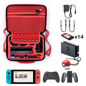 Estuche grande de <span class=keywords><strong>Mario</strong></span> aplicable, bolsa de almacenamiento para Nintendo <span class=keywords><strong>switch</strong></span>, consola de <span class=keywords><strong>juegos</strong></span> NS, juego completo de accesorios, cubierta de carcasa dura, accesorio de juego - Product Image 4