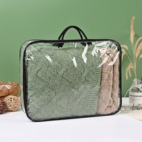 Sac de rangement en PVC durable pour vêtements, couvertures et édredons, étanche, anti-poussière, autoportant avec fermeture éclair et marquage à chaud