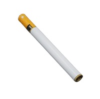 Briquet à gaz promotionnel portable en métal avec meule, design unique en forme de cigarette, personnalisable avec logo