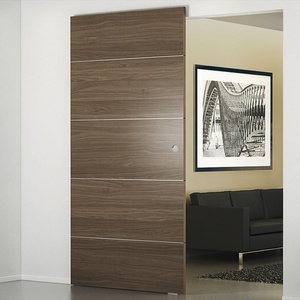 ประตูบานเลื่อนแบบซ่อนราง ไม้เนื้อแข็ง ทันสมัย ป้องกันเสียงรบกวน ป้องกันไฟไหม้ สำหรับห้องนอน BASEN - Product Image 3