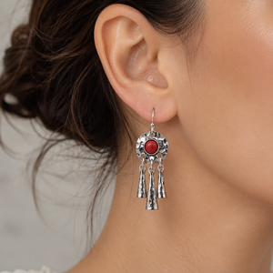 Orecchini pendenti vintage bohémien multicolori, eleganti con motivi unici, accessori di moda per donna - Product Image 4