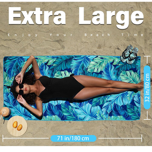Asciugamano da Spiaggia in Microfibra Sottile e Leggero, Senza Sabbia, ad Asciugatura Rapida, Assorbente e Compatto per Piscina, Campeggio e Spiaggia - Product Image 4