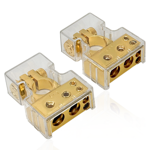 AK-DCT01ขั้วแบตเตอรี่เสาบนสำหรับงานหนักพร้อมปะเก็นพื้นที่และฝาครอบโปร่งใส-0/4/8/10 AWG สีเงินที่มีคุณภาพสูง - Product Image 1