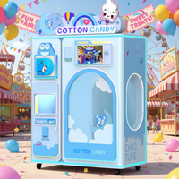 Nouvelle machine distributrice de barbe à papa entièrement automatique 2026, personnalisable, à fort rendement, conforme ADA, avec écran LED et multiples modes de paiement