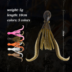 Nuevo Juego de 4 señuelos blandos biónicos de 10 cm para pesca, faldas de calamar, señuelo artificial de TPE de silicona para <span class=keywords><strong>pulpo</strong></span>, señuelo de plástico blando para <span class=keywords><strong>pulpo</strong></span> - Product Image 2