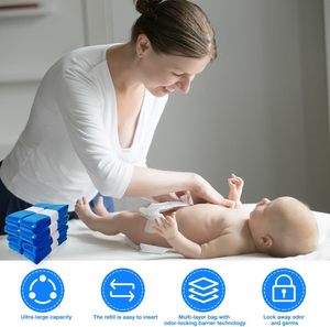 OEM Genie Tommee <span class=keywords><strong>Angelcare</strong></span> Recharges pour l'élimination des couches Doublures de couches Poubelles <span class=keywords><strong>Sac</strong></span> <span class=keywords><strong>poubelle</strong></span> pour couches Sacs de recharge pour seau Genie à couches en HDPE à 7 couches - Product Image 4