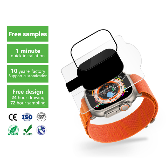 Wholesale Waterproof 9H Hardness Tempered Glass Screen Protector for Watch Series 40mm/49mm for Smart Watch