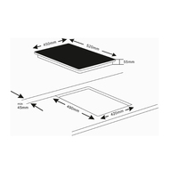 Kompor Induksi Built-in 45cm 3 Tungku 5000W Kontrol Sentuh 17 Tingkat Daya Timer 99 Menit Pengaman Anak Kompor Listrik