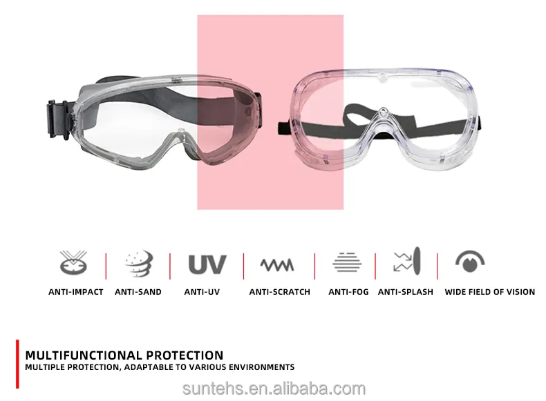 Material de policarbonato de 2,4mm 99.99% UVA UVB tasa de absorción gafas protectoras