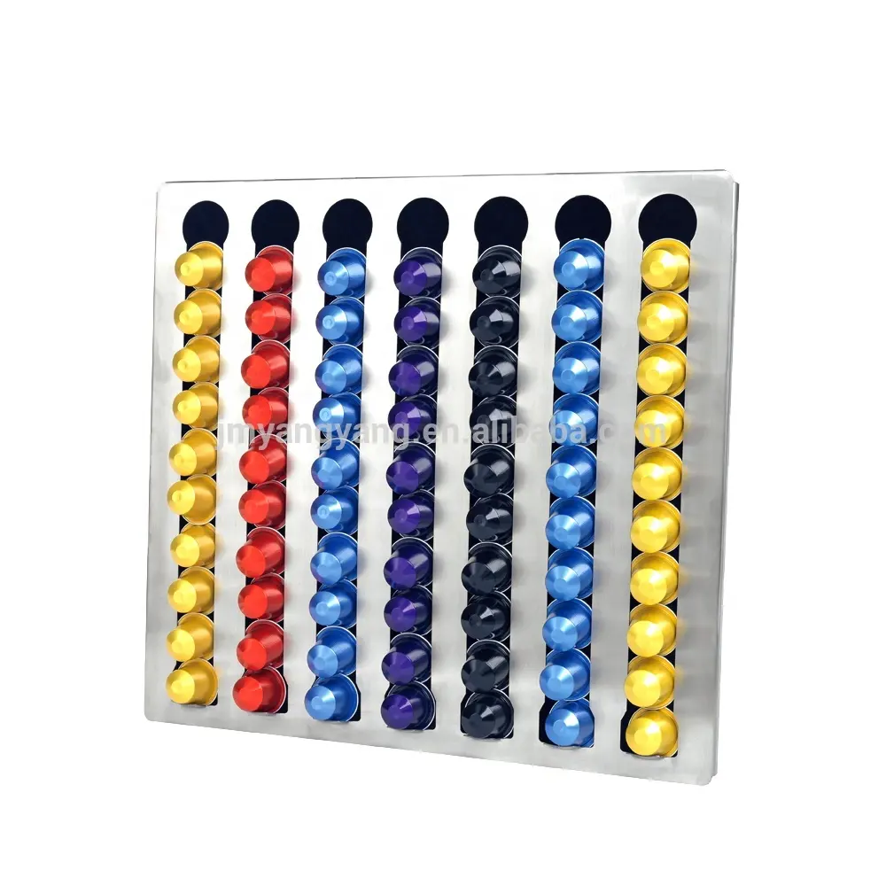 Wall mounting Top bestseller 70pcs nespresso coffee capsule holder dispenser