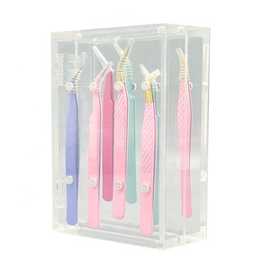 Support <span class=keywords><strong>de</strong></span> rangement pour pinces à épiler en acrylique écologique, présentoir portable pour pinces à épiler, boîte <span class=keywords><strong>de</strong></span> rangement pour pinces à épiler pour extensions <span class=keywords><strong>de</strong></span> <span class=keywords><strong>cils</strong></span> - Product Image 1