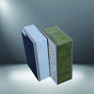 सैंडविच इन्सुलेशन एकीकरण बोर्ड रॉक ऊन + फाइबर सीमेंट बोर्ड + प्राकृतिक पत्थर पेंट - Product Image 5