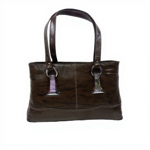 Bolso de Hombro de Cuero Vacuno de Alta Calidad para Mujer, Gran Capacidad, Cierre de Cremallera, Asa Resistente, Diseño Personalizado, Clásico, Lujoso, Impermeable - Product Image 1
