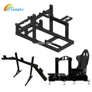 2025 nouvellement conception cadre de profil en aluminium noir Moza R5 roue de course Sim course plate-forme voiture <span class=keywords><strong>avion</strong></span> conduite Sim châssis de course - Product Image 5