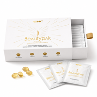 Boîte d'emballage personnalisée pour sachets de compléments beauté, boîte en papier rigide à tiroir, logo gaufré à l'or, impression personnalisée, boîte cadeau