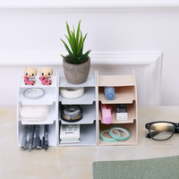 Boîte de rangement de bureau multifonctionnelle et écologique en plastique pour fournitures de bureau et tri de lunettes