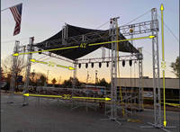 Precio de fábrica: Estructuras de aluminio para escenarios, cabina de DJ, estructura de truss móvil para exposiciones/stands/cabina/DJ/eventos, soporte de altavoz de alta resistencia