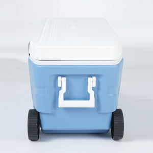 Glacière isotherme à roulettes Ecooler ZM100A 100L/105QT en PE, avec blocs de glace réutilisables, rétention de glace pendant 5 jours pour les sports de plein air - Product Image 4
