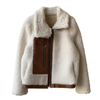 Echte Shearling Jacke Damen Winter Pelzjacke Schafflederjacke