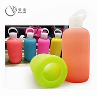 Housse de bouteille en Silicone écologique et antidérapant, couvre-bouteille en verre de qualité alimentaire, ml