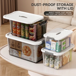 <span class=keywords><strong>Caja</strong></span> de Almacenamiento Cuadrada Extra Grande de Plástico con Tapas, Diseño Plegable, Capacidad de 10-20L, para Organización del Hogar - Product Image 3
