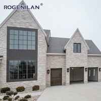 Fenêtre à battant en aluminium Rogenilan pour villas résidentielles aux États-Unis, avec vitrage trempé extérieur pour maisons