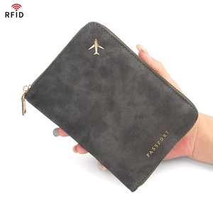 Portefeuille de passeport à fermeture éclair en gros, porte-passeport en cuir PU multicolore avec fente pour carte SIM et carte mémoire pour les voyages - Product Image 6