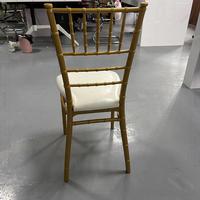 Chaises de banquet Chiavari en plastique doré de haute qualité FSDKX, empilables, pour l'extérieur