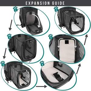 Sac à dos de transport pour animaux de compagnie, échantillon gratuit, sac à dos de transport pour chat et chien réglable, sac de voyage, pattes en extérieur, facile à ajuster pour les voyages - Product Image 4