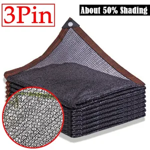 <span class=keywords><strong>Rete</strong></span> <span class=keywords><strong>Ombreggiante</strong></span> Nera in HDPE a 3 Aghi, Resistente, Anti-UV, per Giardino, Piante, Serra, Agricoltura, Tenda da Esterno - Product Image 3