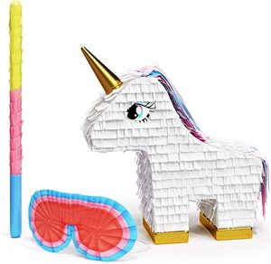 Pinata ยูนิคอร์นกับ Blindfold และค้างคาวมือทำ Pinata สำหรับงานเลี้ยงวันเกิดเด็กเทศกาลและเหตุการณ์ที่เกี่ยวข้องและการเฉลิมฉลอง - Product Image 2