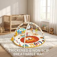Alfombra de Juego King Lion Face Kick Piano, Acolchada, de Felpa, Escala 0-70cm, Juguetes para Bebés Recién Nacidos, Set Personalizable