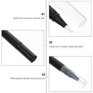 Stylo à huile pour cuticules personnalisé avec logo, 1,5 ml, 2 ml, 3 ml, 5 ml, vide, transparent/noir/blanc/or/argent, impression sérigraphique, soin des ongles, cosmétique, à mécanisme rotatif - Product Image 3