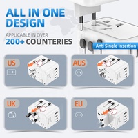 Worldplug CE/FCC 65W GaN PD Chargeur rapide 10A SDK Adaptateur de prise internationale Adaptateur de voyage universel