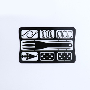 22 in 1 Stainless Steel <b>Multi</b> Function Pocket <b>Tool</b> Card for Outdoor <b>Camping</b> Hiking Emergency Repair and Daily Carry Use - Product Image 5