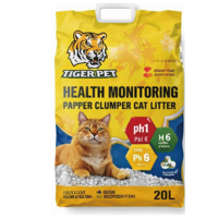 Litière pour chat écologique avec indicateur de couleur, surveillance de la santé, détection du pH de l'urine, granulés de papier agglomérants, sans poussière, jetables dans les toilettes, vente en gros