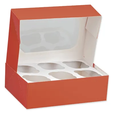 창 포장 상자에있는 사용자 정의 골판지 백색 케이크 4 구멍 및 6 구멍 굽기 컵케익 상자 컵케익 상자 12 구멍