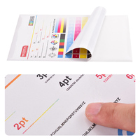 Papier autocollant semi-brillant activé par l'eau 80 g/m², feuilles d'étiquettes imprimables A4/A3, imprimante laser jet d'encre, étiquettes d'avertissement pour emballage