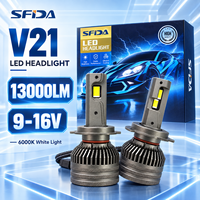 Ampoules de phares de voiture LED haute puissance 130W, vente en gros d'usine, SFIDA V21 avec 2 ans de garantie, fabricant fournisseur