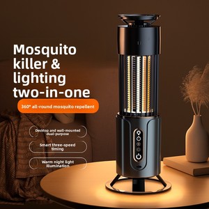 Nueva Lámpara Eléctrica Antimosquitos con Luz Púrpura, Batería Integrada, para Uso Doméstico, Montaje en Pared, para Exteriores - Product Image 1