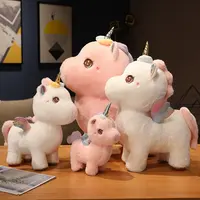 Dễ Thương Unicorn Plush Doll Toy Với Đôi Cánh Nhỏ Trên Lưng Gối Mềm Trẻ Em Quà Tặng Bên Và Trang Trí Nhà