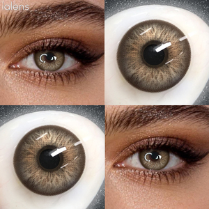 Lentes de Contacto Suaves Naturales de 3 Tonos Marrones al por Mayor Personalizadas, 38% de Contenido de Agua, Graduación para Miopía de 0.00 a -8.00 para Maquillaje Diario - Product Image 4