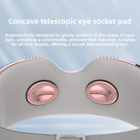 Masseur oculaire à pression d'air chaud et froid avec 4 modes, musique Bluetooth, masque de massage oculaire pliable rechargeable pour la relaxation des yeux