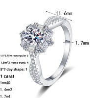 Bague en argent S925 avec moissanite, forme Dan, magnifique, luxe léger, exquise, de haute qualité, bijou de décoration pour femme, pour mariage et soirée